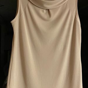 Ann Taylor Women’s Dress Top - Sleeveless - Scoop Neck - Size Small - Tan